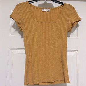Yellow Square Neck Shirt